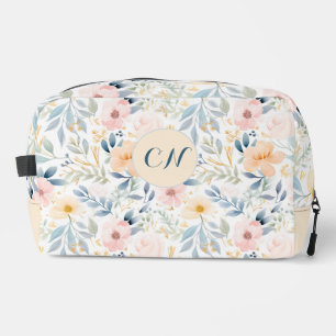 Trousse De Toilette Élégant aquarelle colorée Monogramme floral