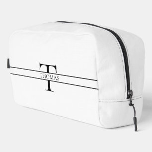 Trousse De Toilette Élégant Monogramme Personnalisé Nom Personnalisé