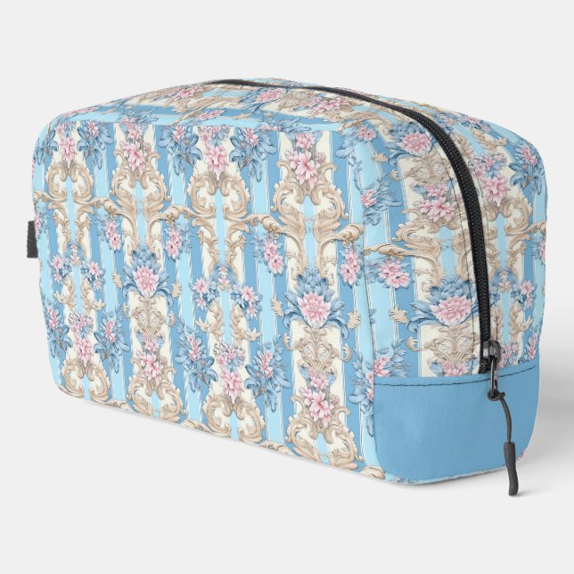 Trousse De Toilette Élégant motif baroque pastel (Coin droit)