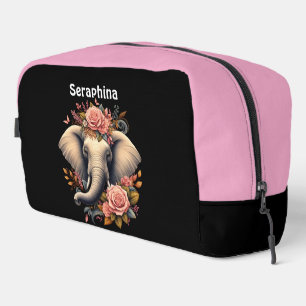 Trousse De Toilette Eléphant coloré aux motifs floraux