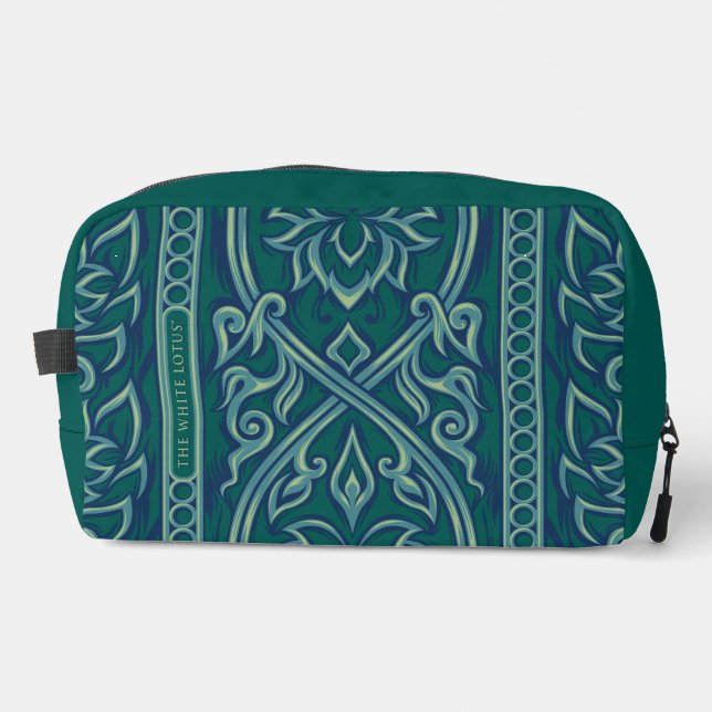 Trousse De Toilette Emerald Lotus Tapestry Motif - Le Lotus Blanc (Recto)
