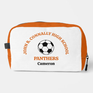 Trousse De Toilette Équipe de football personnalisée du lycée Orange