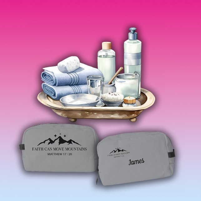 Trousse De Toilette Faith can move mountains.” — Matthew 17:20  (Créateur téléchargé)