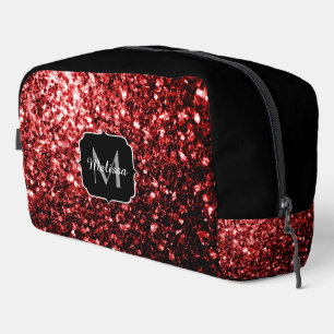 Trousse De Toilette Faux paillettes rouge foncé scintillent Monogram n