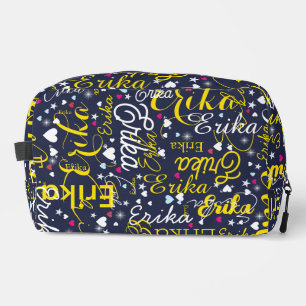 Trousse De Toilette Femmes Nom Motif avec le coeur et les étoiles