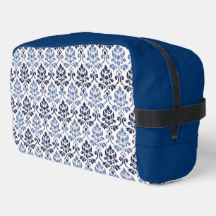 Trousse De Toilette Feuille Damask Rpt Blues Motif sur crème