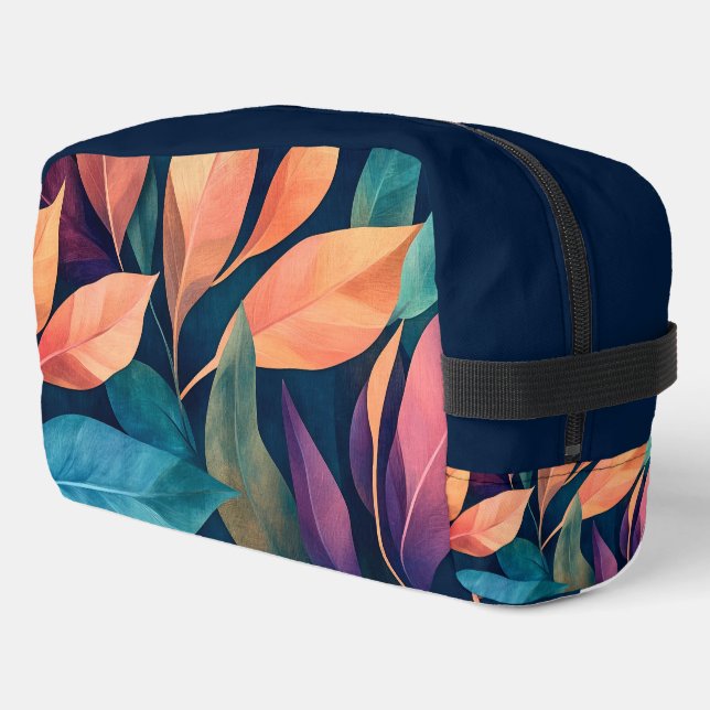 Trousse De Toilette Feuilles Abstraites Colorées (Coin gauche)