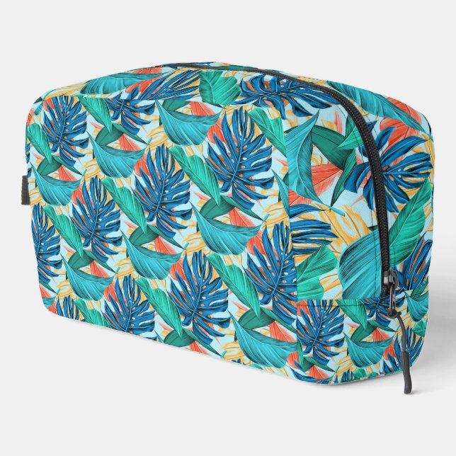 Trousse De Toilette Feuilles Tropicales Colorées (Coin droit)