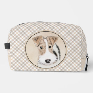 Trousse De Toilette Fil Fox Terrier Peinture tricolor WFT Pet Dog Art