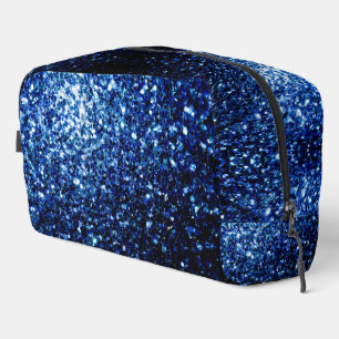 Trousse De Toilette Flamme de parties scintillant bleu foncé