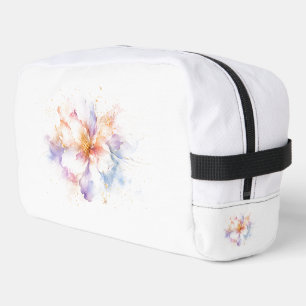 Trousse De Toilette Fleur de couleur pastel à l'aquarelle avec accents