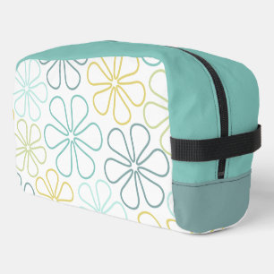 Trousse De Toilette Fleurs Abstraites Teals Lime jaune Blanc