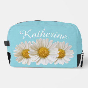 Trousse De Toilette Fleurs de marguerite blanche personnalisées sur fo