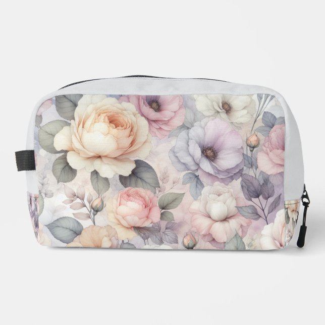 Trousse De Toilette Fleurs de rose élégantes (Recto)