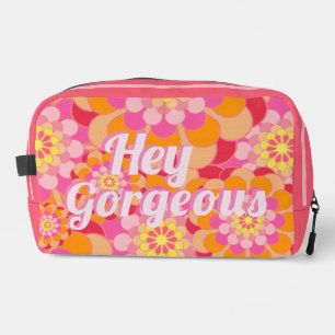 Trousse De Toilette Fleurs Roses Oranges Hippy Retro Hey Gorgeous