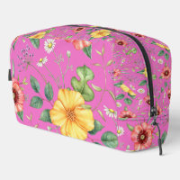 Fleurs sauvages de dessin vintage / Chick, rose