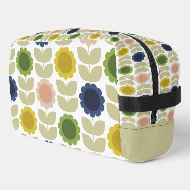 Trousse De Toilette Fleurs Tiges Rétro Groovy Été (Coin gauche)