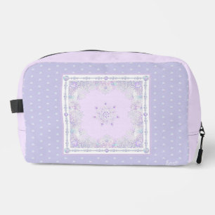Trousse De Toilette flocon de neige violet clair et coeur étincelant