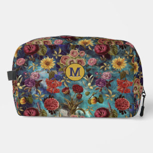 Trousse De Toilette Floral bleu vintage