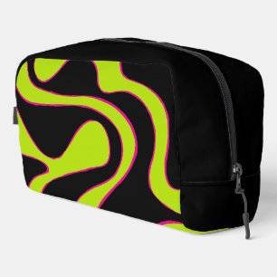 Trousse De Toilette Flux et reflux 2 en vert citron, rose vif et noir