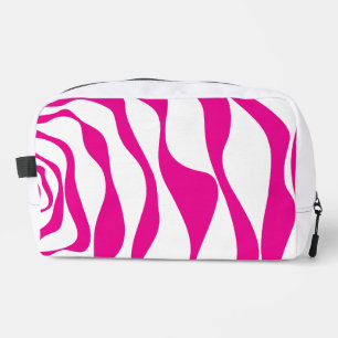 Trousse De Toilette Flux et reflux 4 en magenta et blanc