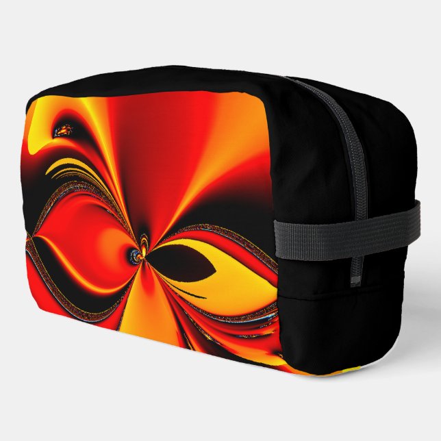 Trousse De Toilette Fractale Orange Fury  (Coin gauche)