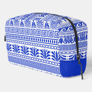 Trousse De Toilette Fret grec, Motif méditerranéen, Bleu