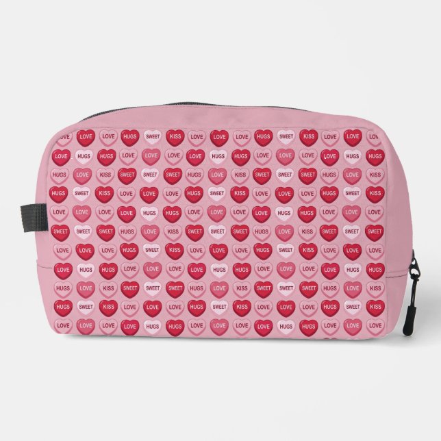Trousse De Toilette friandises colorées motif de coeur de la Saint-Val (Recto)