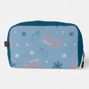 Trousse De Toilette Frosty Snowman Blue Snowflake Motif