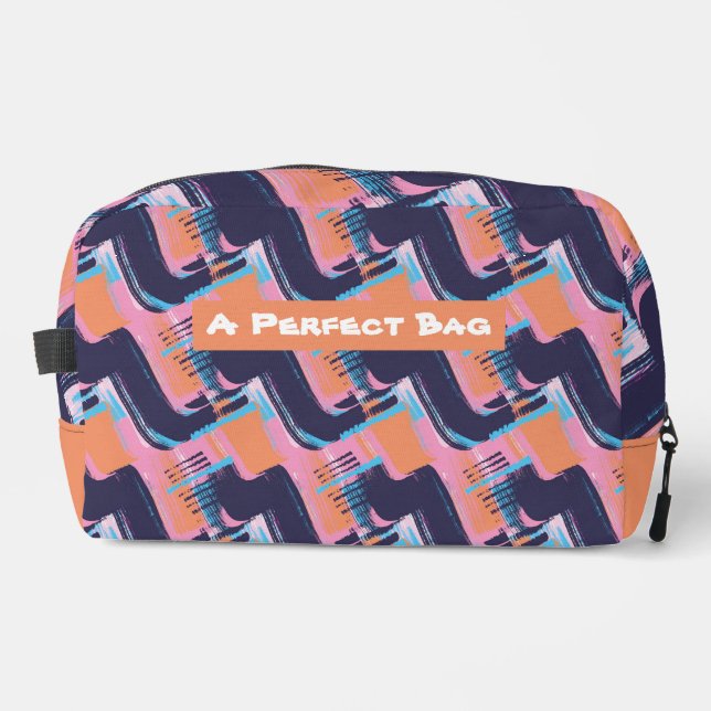 Trousse De Toilette Funky Zigzag. (Recto)