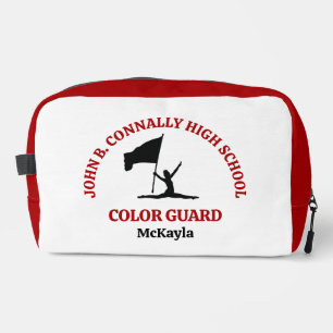 Trousse De Toilette Garde de couleur de lycée rouge personnalisée