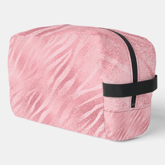 Trousse De Toilette Glam Pink Zebra Print (Coin gauche)