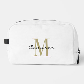 Trousse De Toilette Gold Monogram Initial and Name Personalized