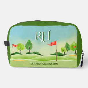 Trousse De Toilette Golf Thème Parcours Greens Monogramme Nom