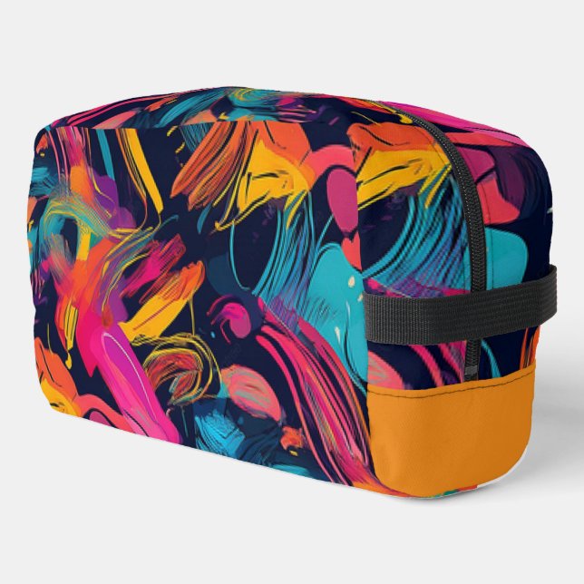 Trousse De Toilette Graffiti éclaboussé de chaos vibrant (Coin gauche)