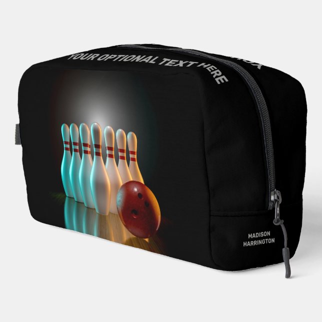 Trousse De Toilette Grève de bol de texte personnalisé (Coin droit)