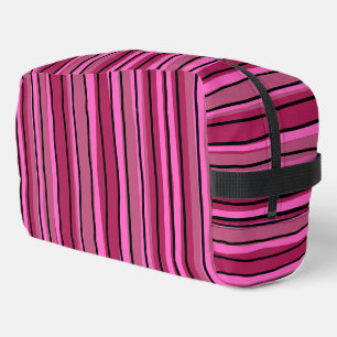 Trousse De Toilette Grosse couleur Pop Hot Pink et Black Stripes Cosmé