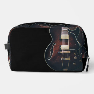 Trousse De Toilette Guitare Électrique Sur Fond Noir