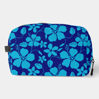 TROUSSE DE TOILETTE HAWAIIAN HULA (HIBISCUS) DARK/LIGHT BLUE