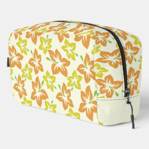 Trousse De Toilette Hibiscus Jaune, Hibiscus Orange, Modèle Floral