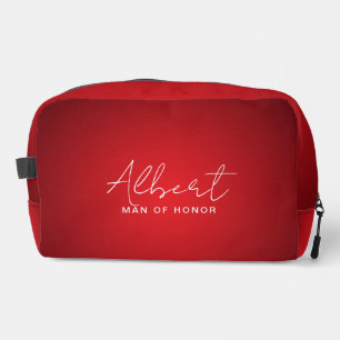 Trousse De Toilette Homme d'honneur Mariage rouge Personnalisé