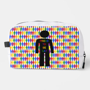 Trousse De Toilette Hommes gays LGBTQ Silhouette et arc-en-ciel