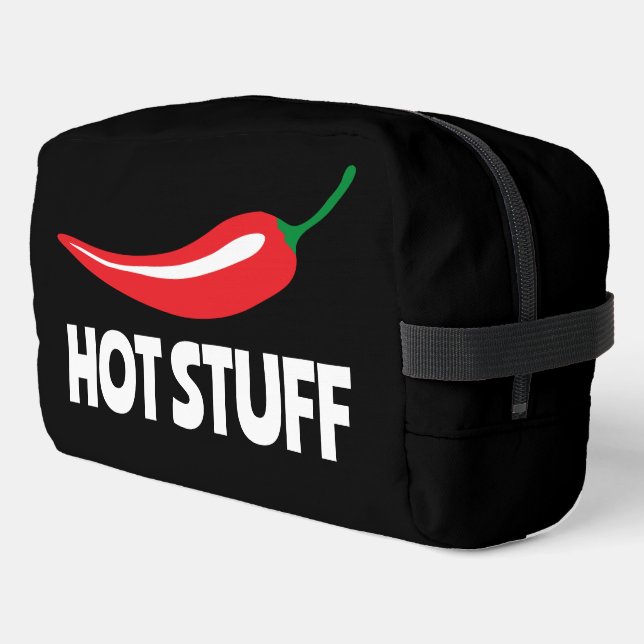 Trousse De Toilette Hot Stuff drôle épicé rouge cayenne piment (Coin gauche)