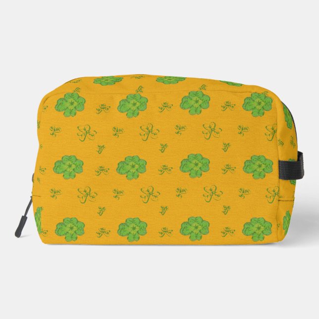 Trousse De Toilette Housse à quatre feuilles vert-orange (Verso)