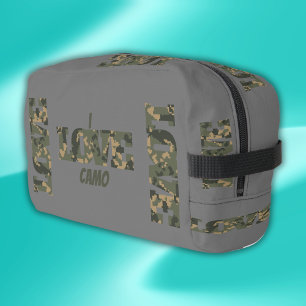 Trousse De Toilette I Love Camouflage Vert Brown  