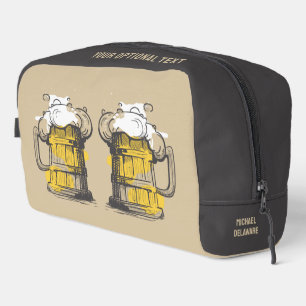 Trousse De Toilette Illustration de bière de nom personnalisé