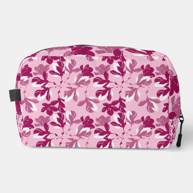Trousse De Toilette Impression botanique de magnolia rose (Recto)