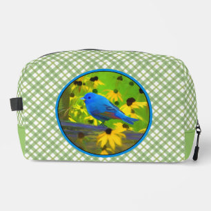 Trousse De Toilette Indigo Bunting sur la peinture de clôture Oiseaux