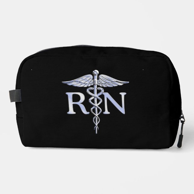 Trousse De Toilette Infirmière inscrite RN Caduceus Snakes Style sur n (Recto)