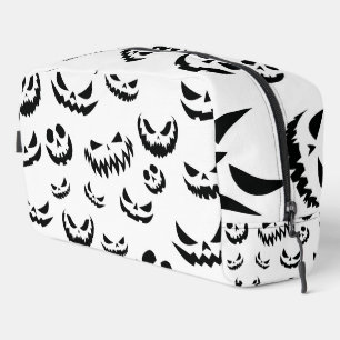 Trousse De Toilette Jack-o'-lantern face Citrouille noir et blanc